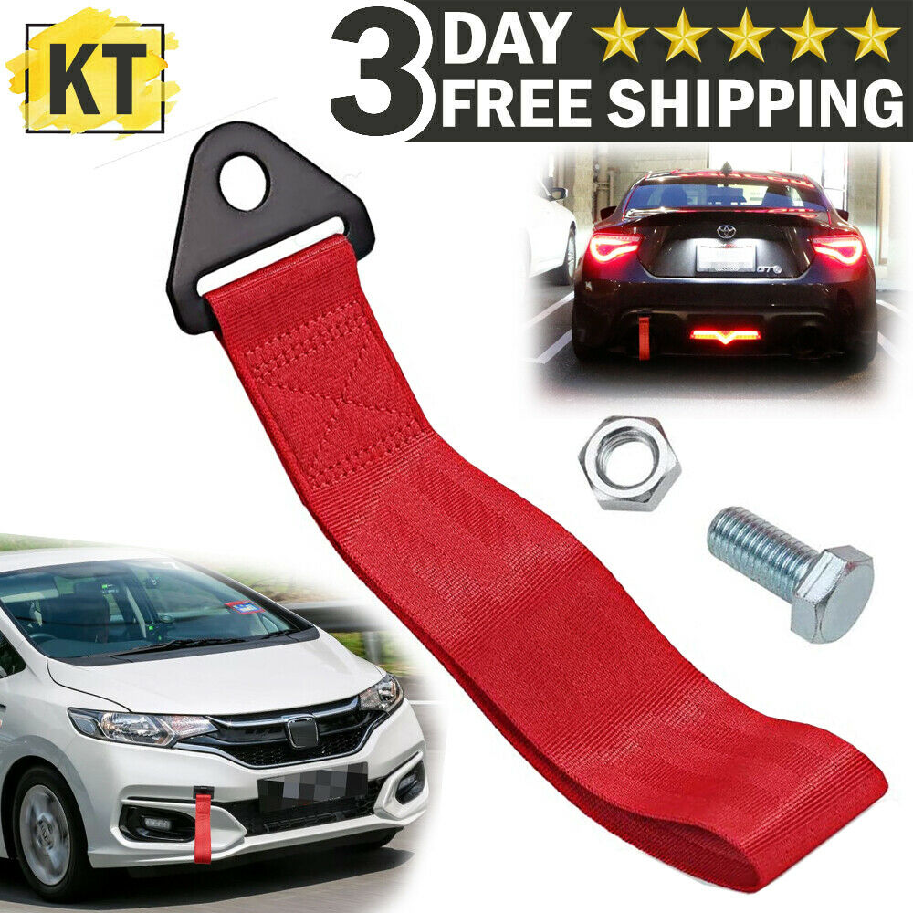 Racing Tow Strap Trailer Hook Car Towing Hook Belt Rope For