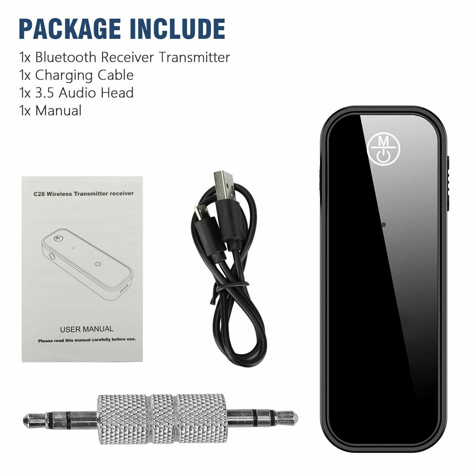 Bluetooth 5.0 2in1 Transmitter Receiver Car Wireless Audio Adapter USB 3.5mm Aux - Alpha Auto Rental - Alpha Auto Rental